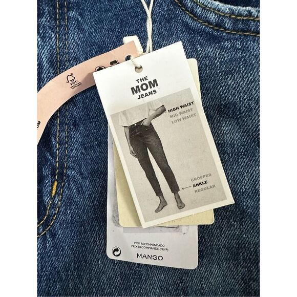 MNG Denim Mom Comfort Ankle Jean High Waist Size 40 - Picture 5 of 9